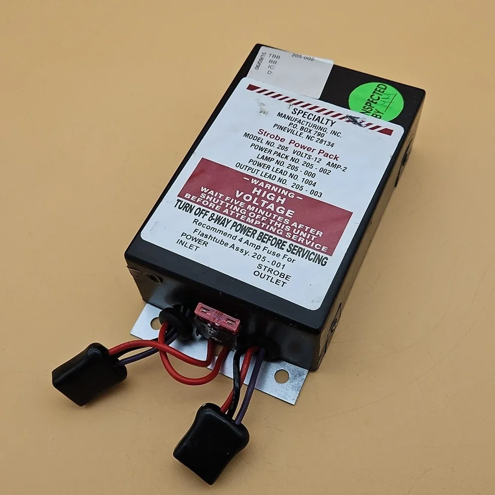 Specialty Manufacturing Strobe Power Pack Model 205 12v 2amp